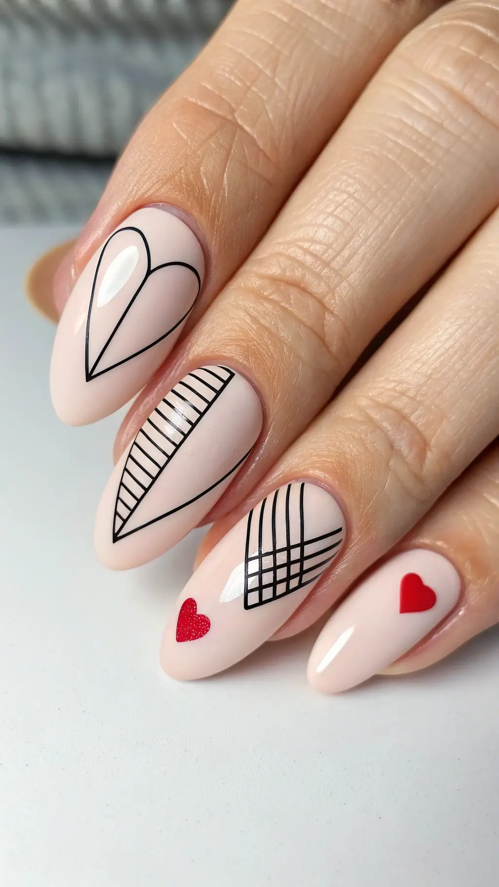 Abstract Heart Lines