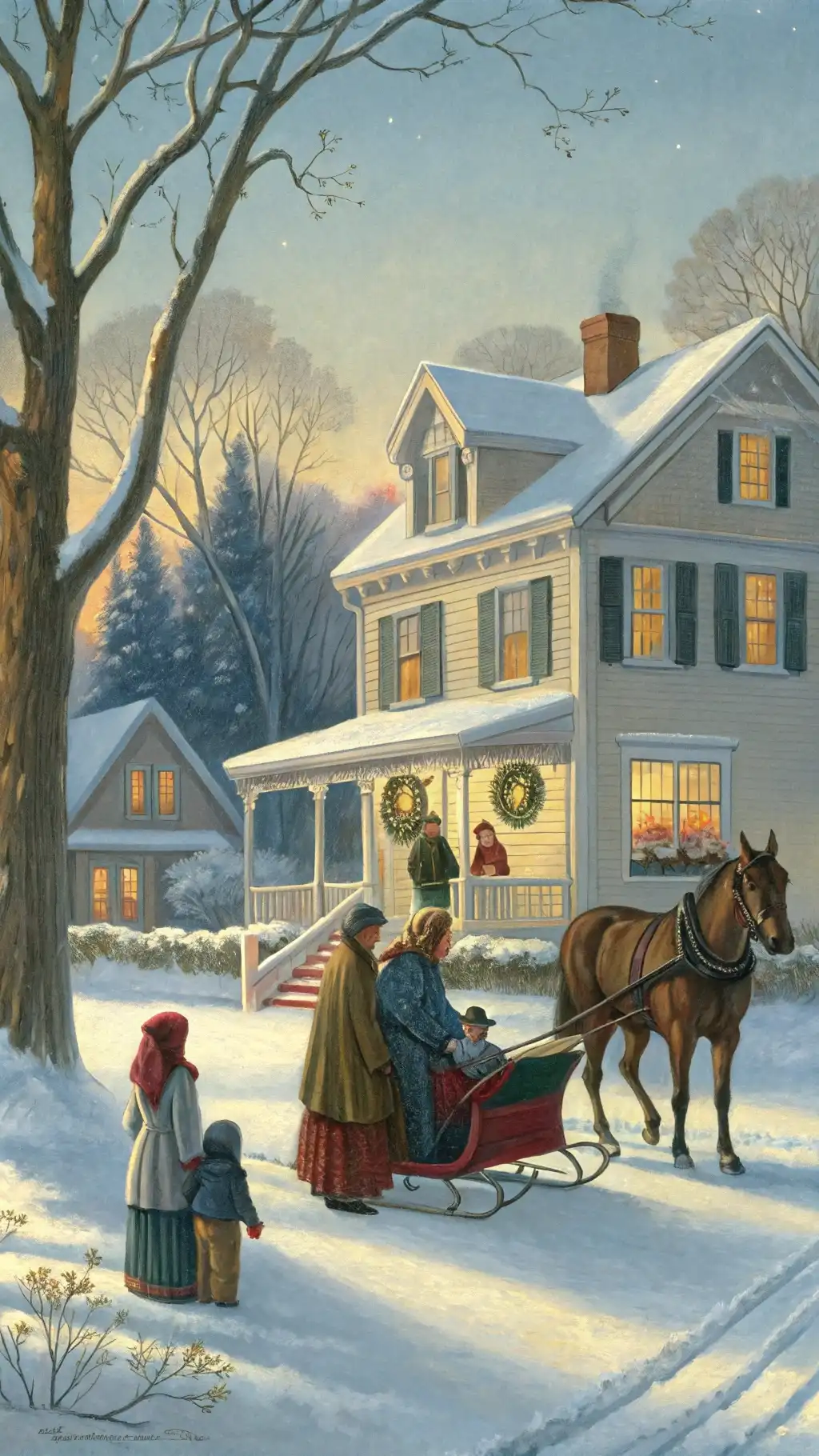 Arriving by Sleigh
