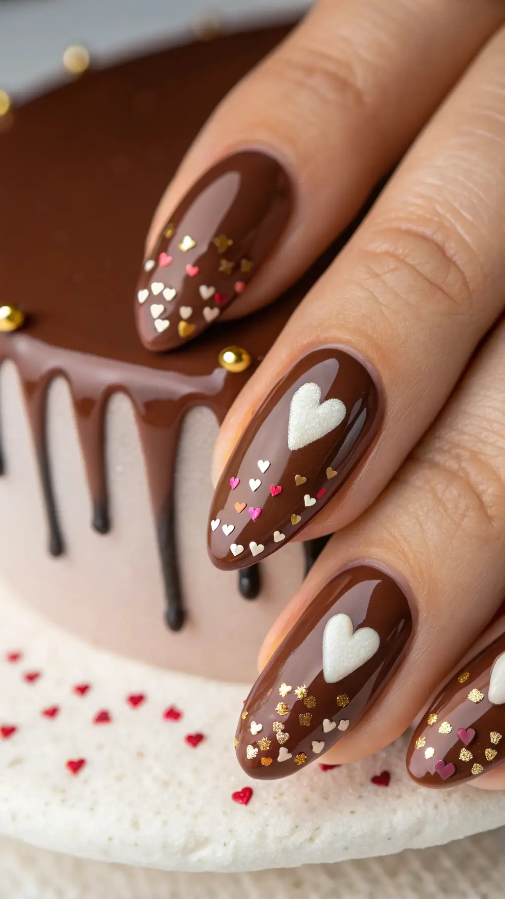 Chocolate Kiss Nails