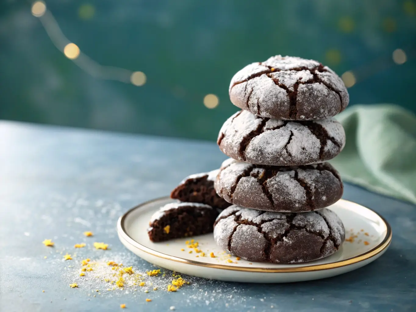 Chocolate Snowcap Crinkles