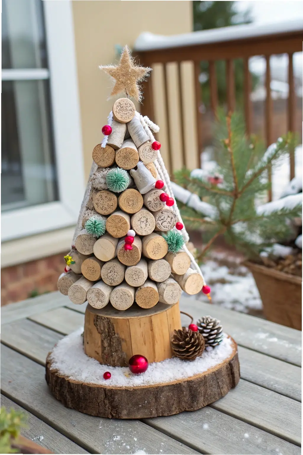 Cork Christmas Tree Centerpiece