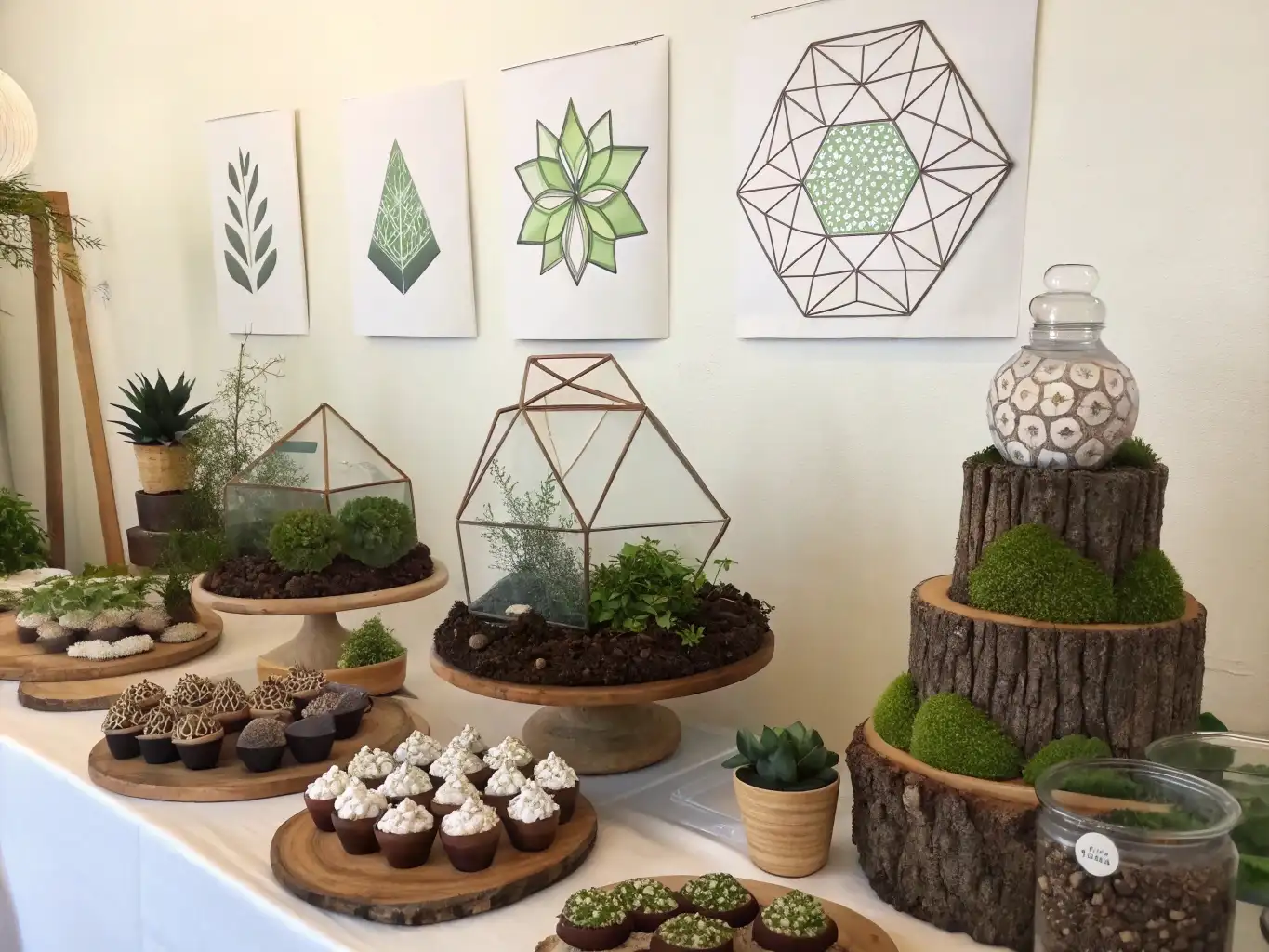 Earthy Terrarium Treat Table