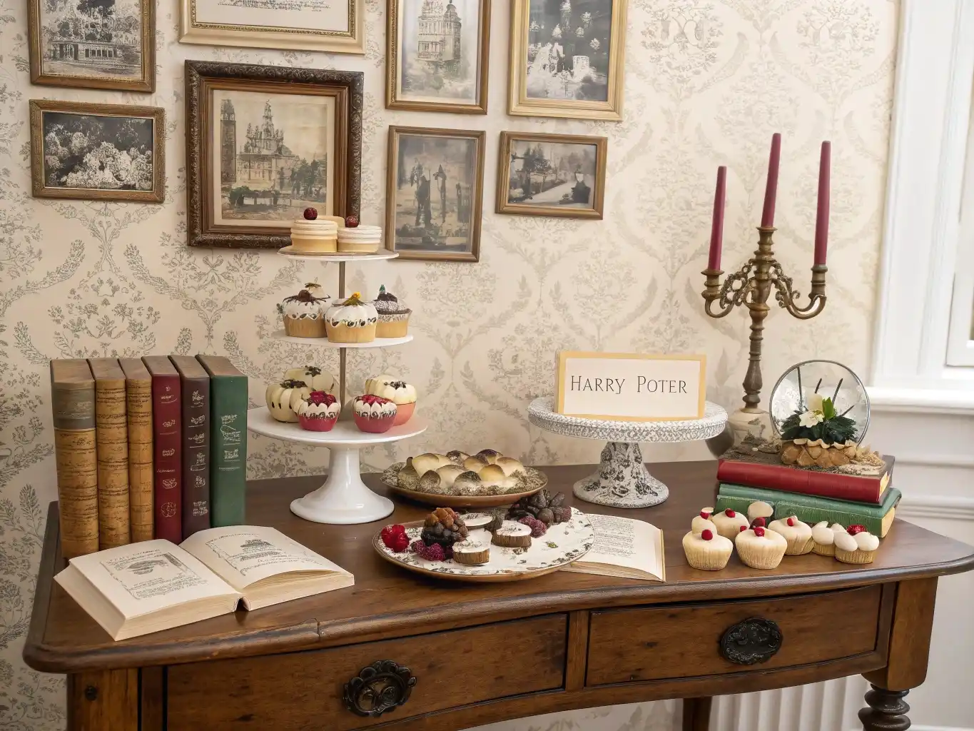 Enchanted Library Dessert Display
