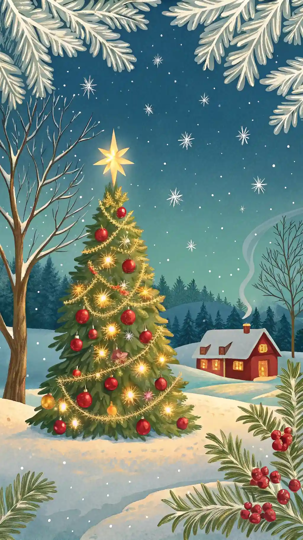 Festive Outdoor Tree