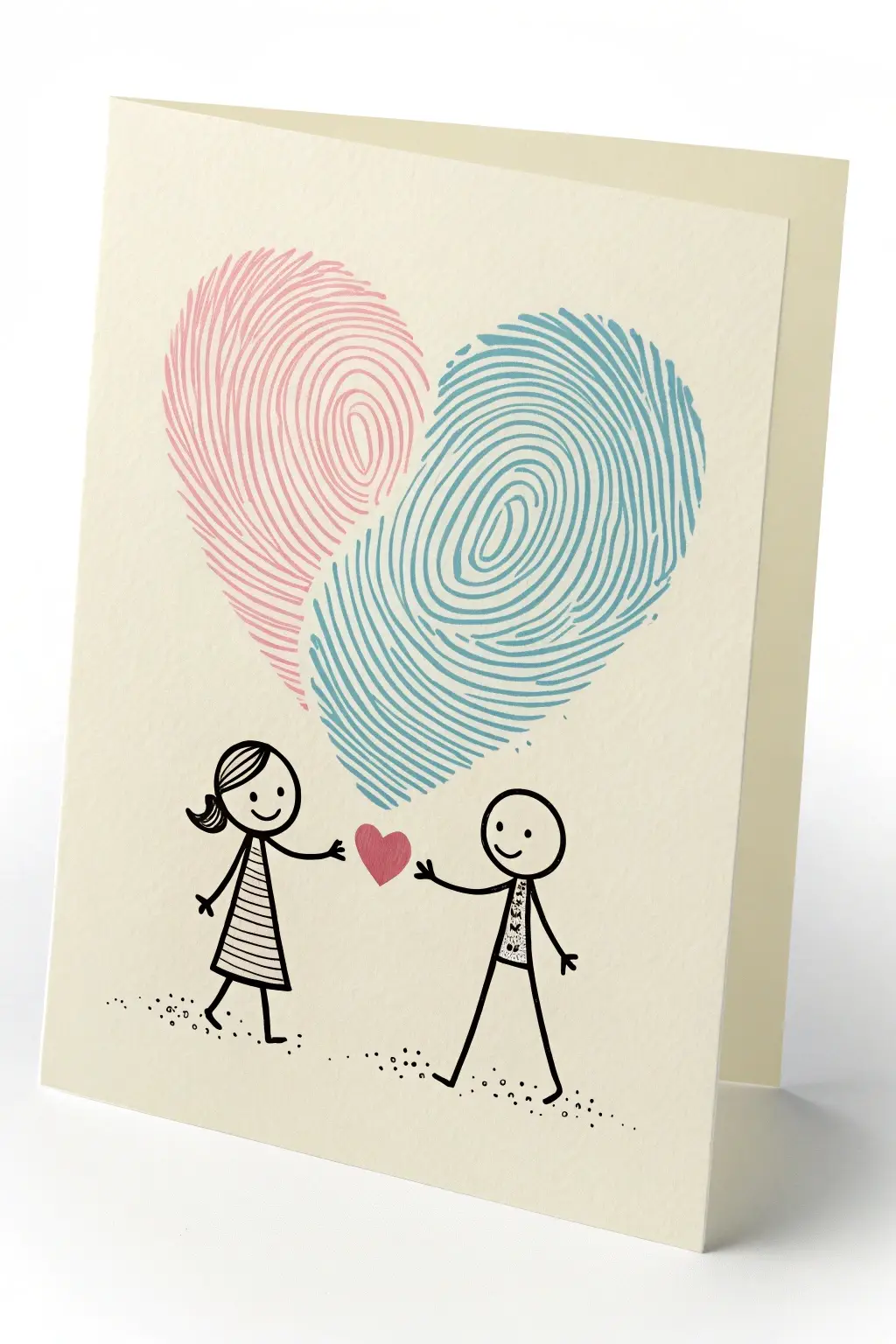 Fingerprint Heart Connection Card