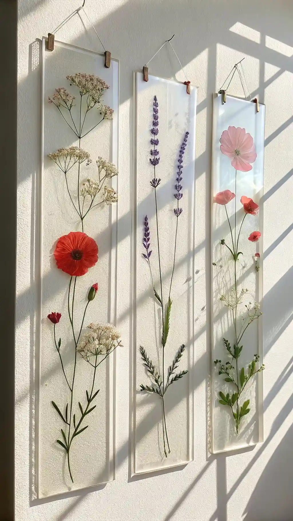 Floating Pressed Flower Panels
