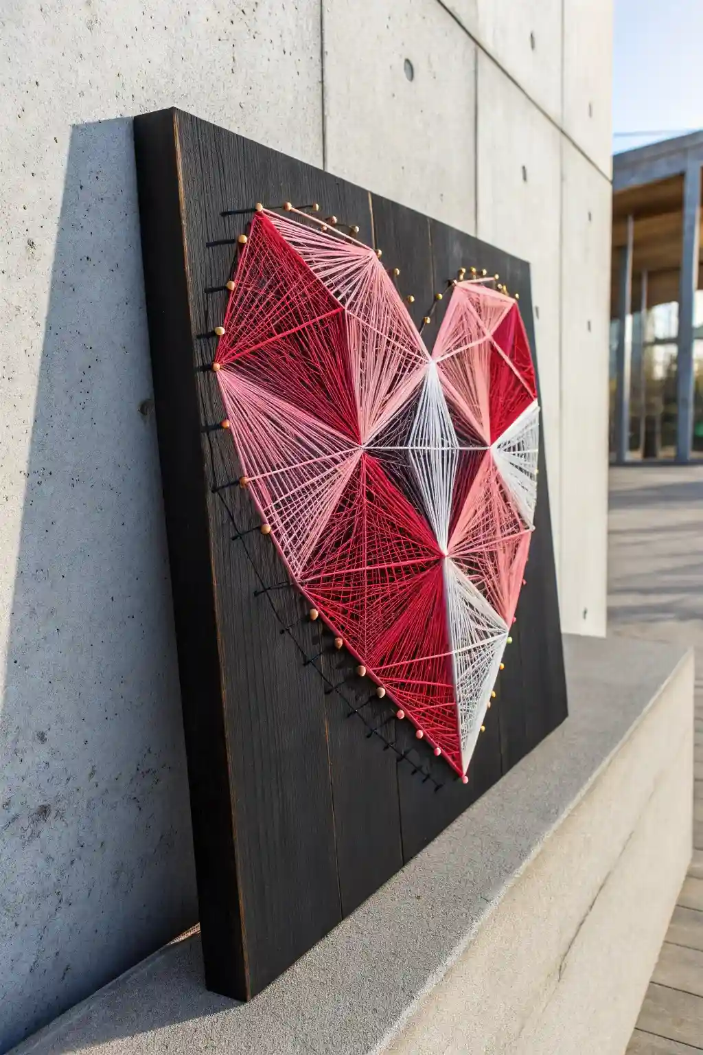 Geometric Heart String Art