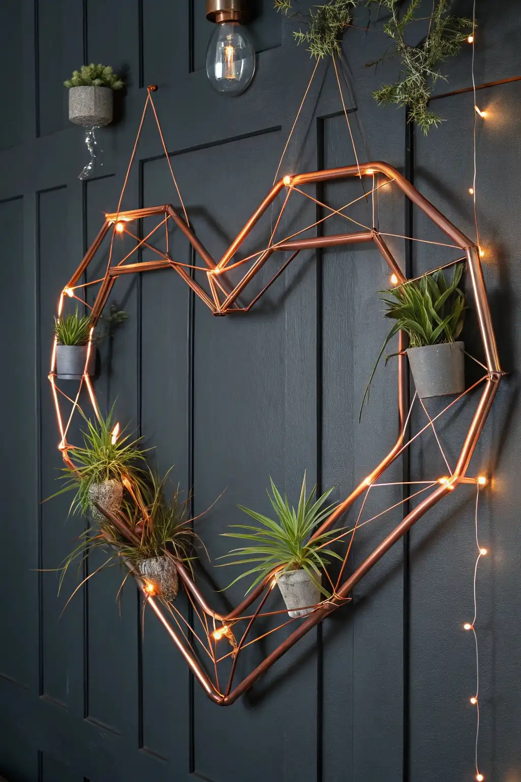 Illuminated Copper Plant Heart