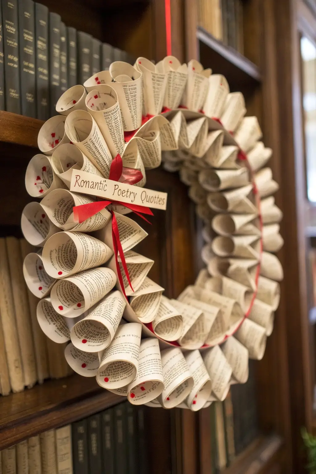 Literary Love Note Wreath