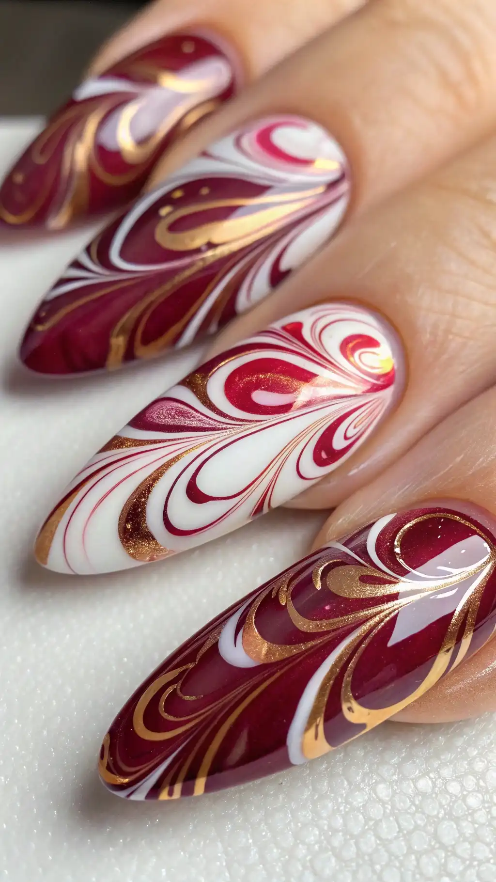 Marble Heart Swirls