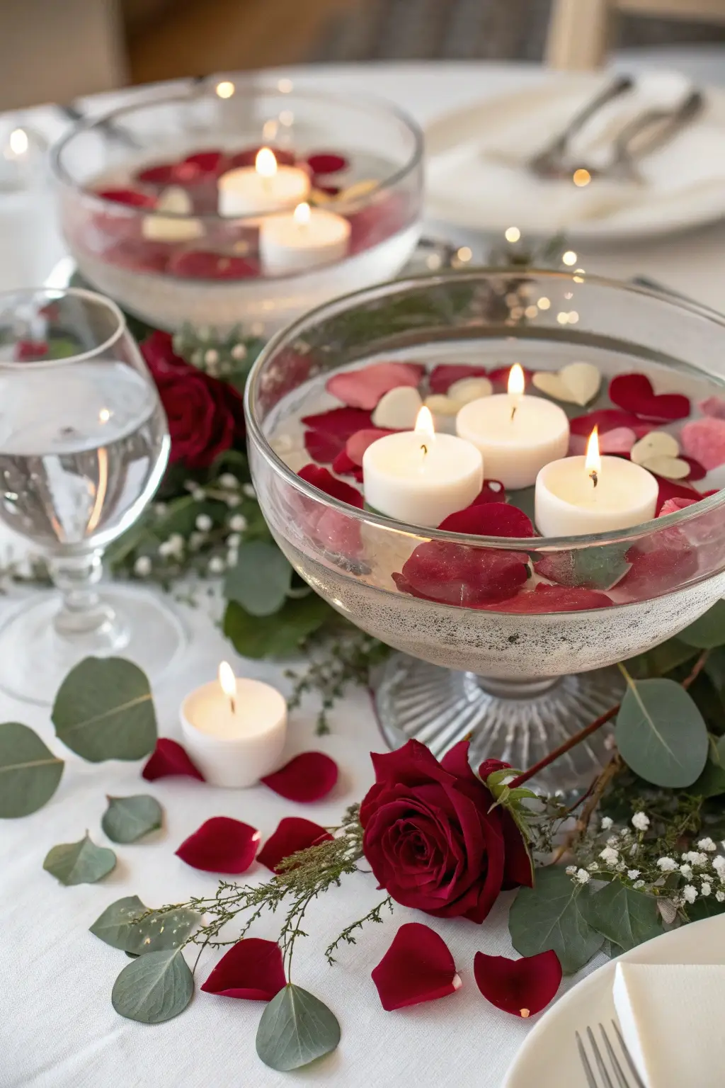 Romantic Floating Candle Centerpieces