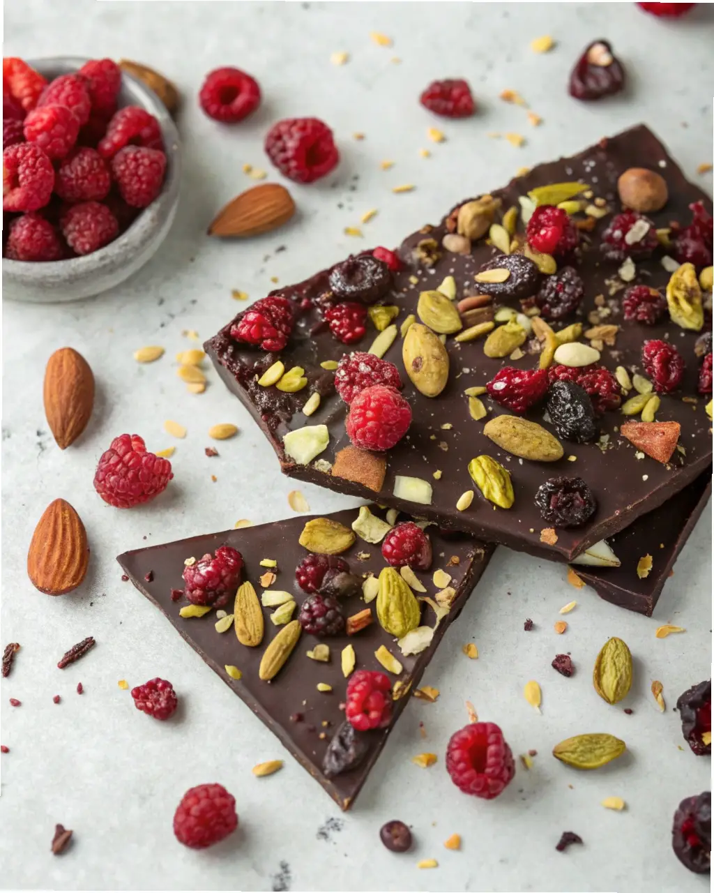 Ruby Red Raspberry Chocolate Bark