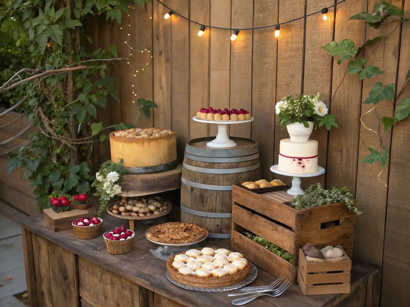 Rustic Charm Dessert Corner