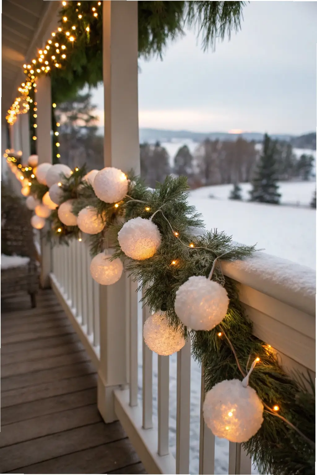 Snowy Orb Garland
