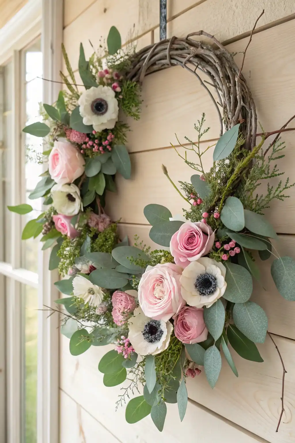 Spring Blush and Pink Peony Wreath