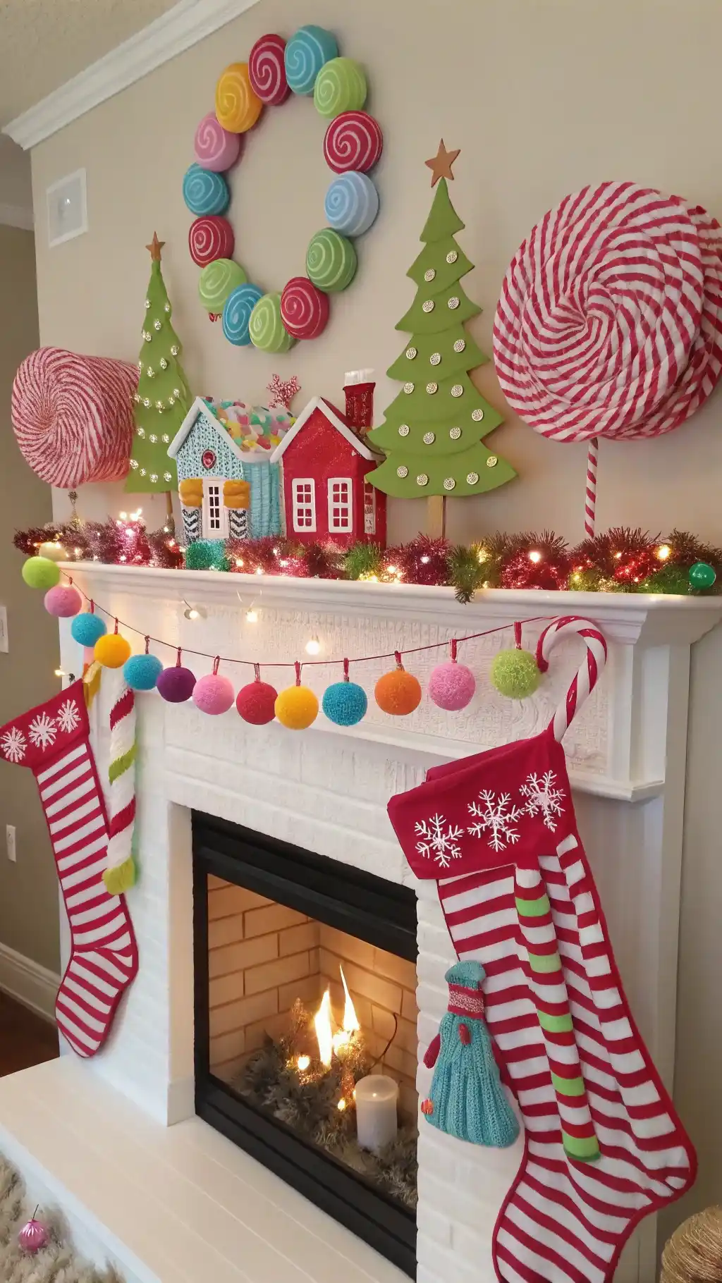 Sweet Candy Lane Mantel