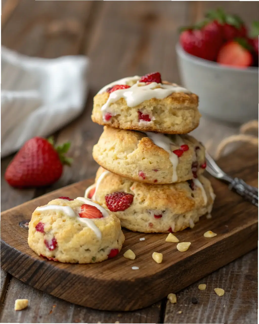Tangy Strawberry Lemon Biscuits