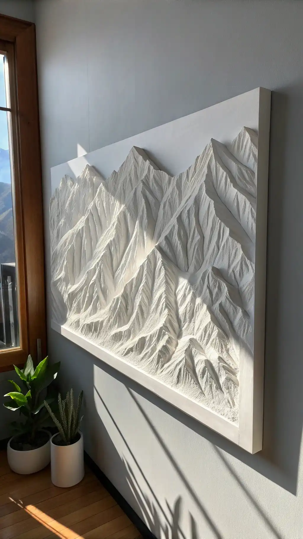 Textured Mountain scape Relief