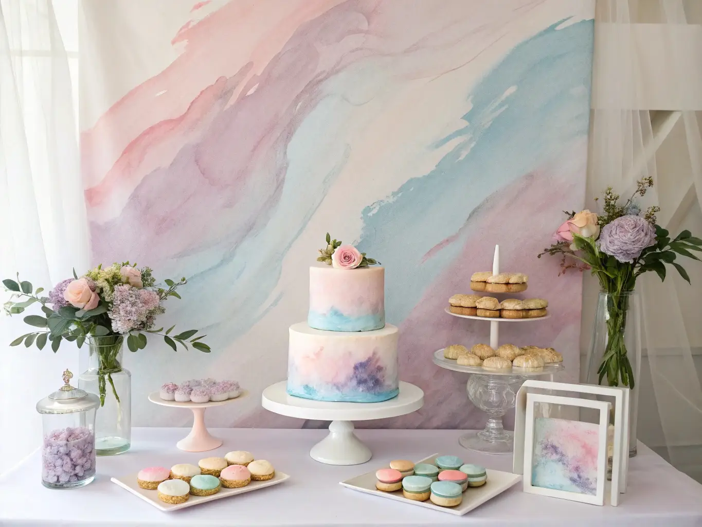 Watercolor Dream Dessert scape