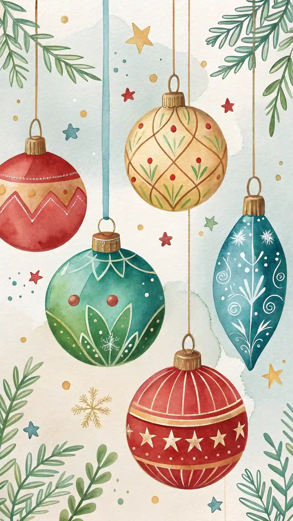 Watercolor Ornaments
