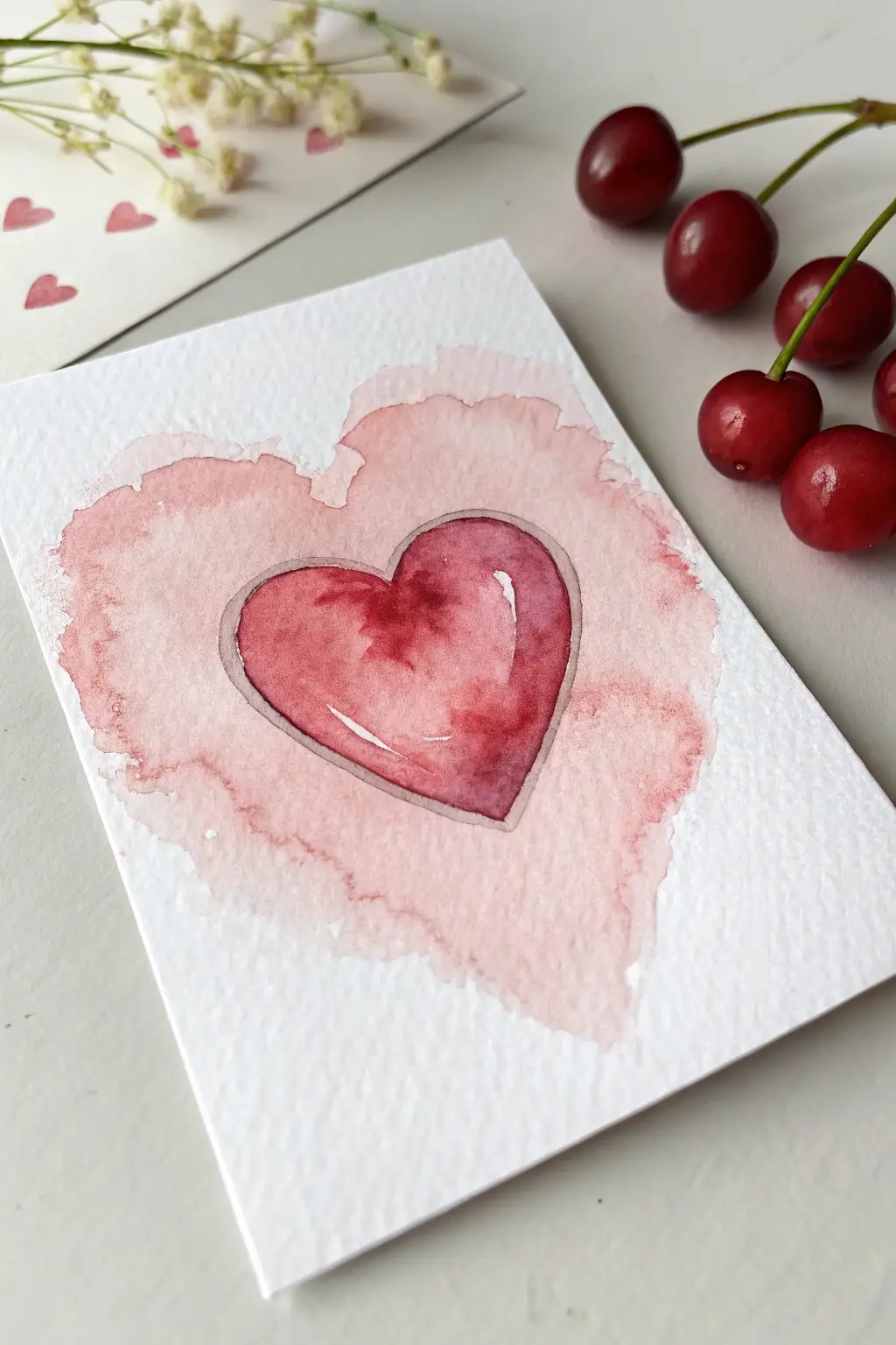 Watercolor Wash Heart Card