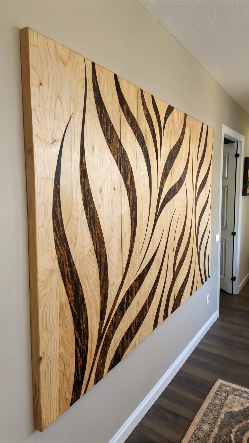 Wood Plank Burned Design