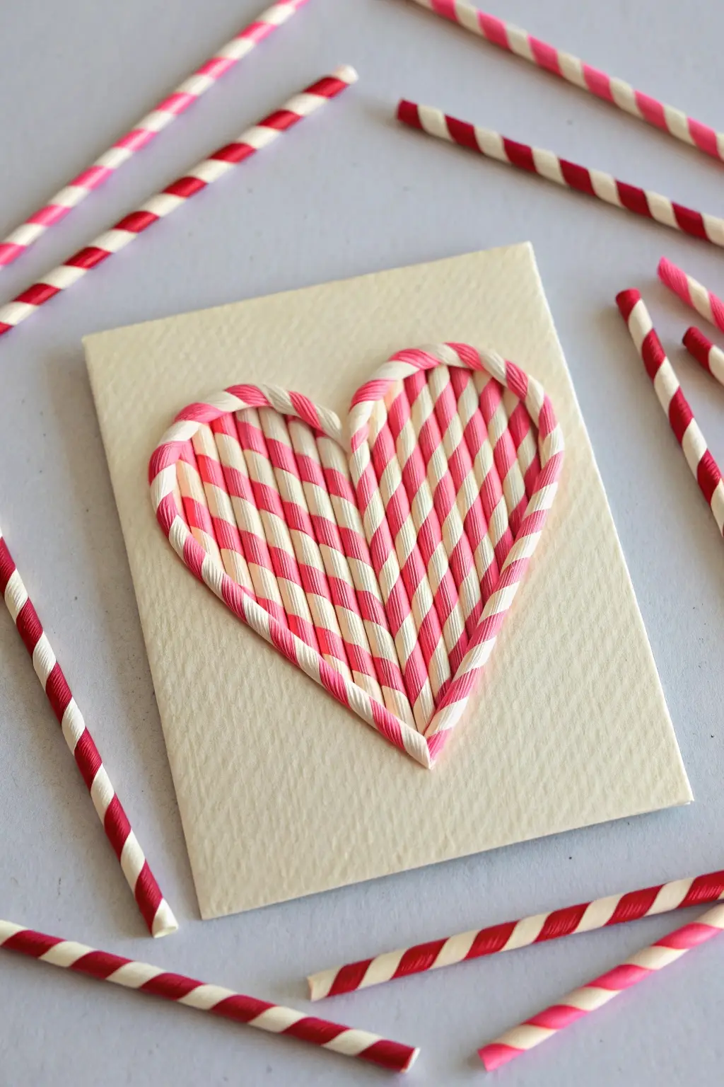 Woven Straw Heart Card