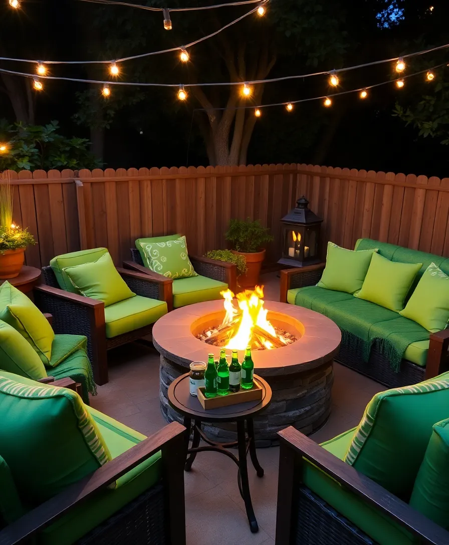 13 Stunning St. Patrick's Day Decorations That Will Transform Your Home Into a Clover Paradise! - 13. Cozy Firepit Setup