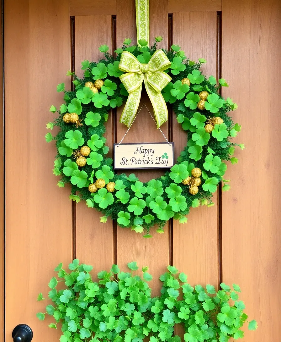 13 Stunning St. Patrick's Day Decorations That Will Transform Your Home Into a Clover Paradise! - 7. St. Patrick's Day Wreath