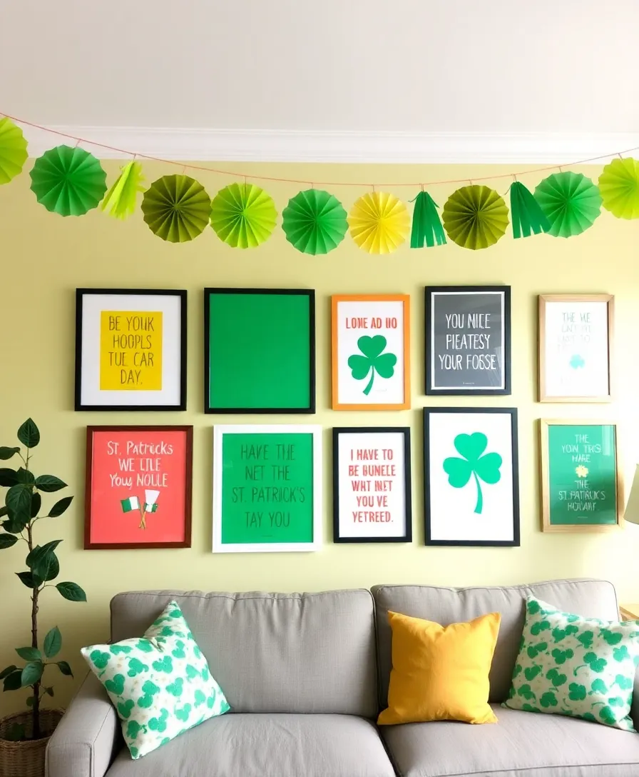 13 Stunning St. Patrick's Day Decorations That Will Transform Your Home Into a Clover Paradise! - 9. Creative Wall Art