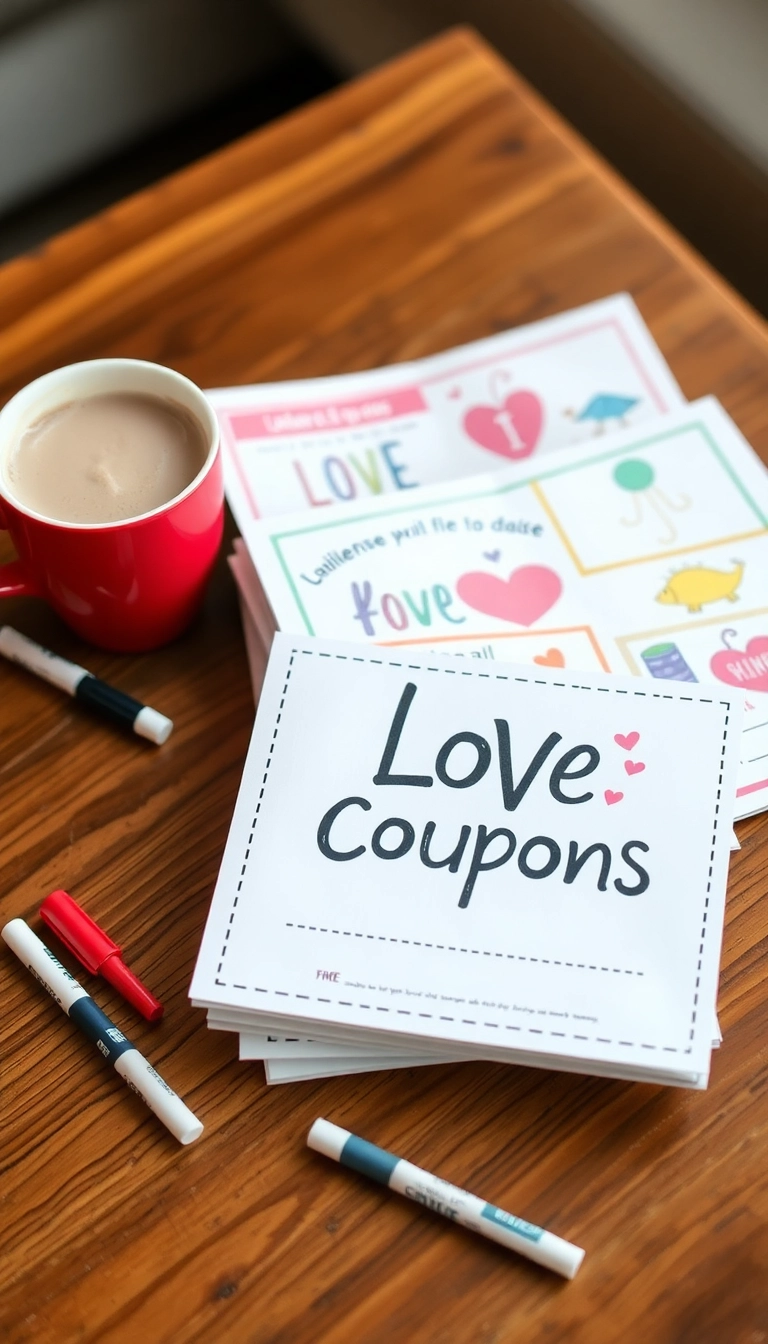 14 Thoughtful Handmade Valentine's Gifts for Him That He'll Treasure Forever! - 6. DIY Coupon Book