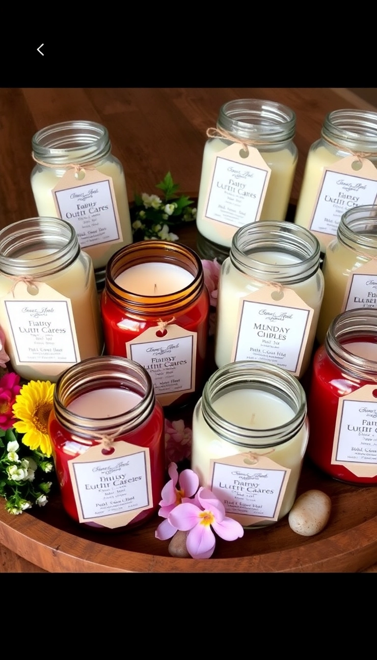 14 Thoughtful Handmade Valentine's Gifts for Him That He'll Treasure Forever! - 7. Scented Candles in Personalized Jars