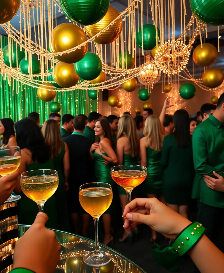 14 Unique St. Patrick's Day Party Themes That Will Wow Your Guests! - 9. Green Glam Glow