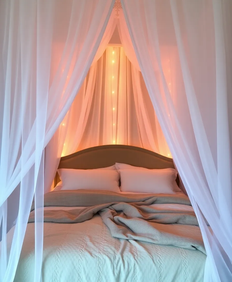 15 Eclectic Decor Ideas That Will Transform Your Home into a Romantic Haven (#5 Is a Must-See!) - 12. Romantic Bedroom Canopy