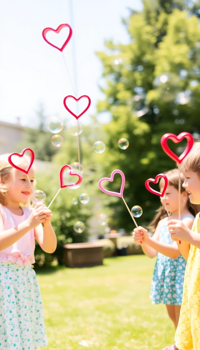 15 Fun Valentine's Day Crafts for Kids That'll Keep Them Busy and Smiling! (Don't Miss #5!) - 10. DIY Heart Shaped Bubbles