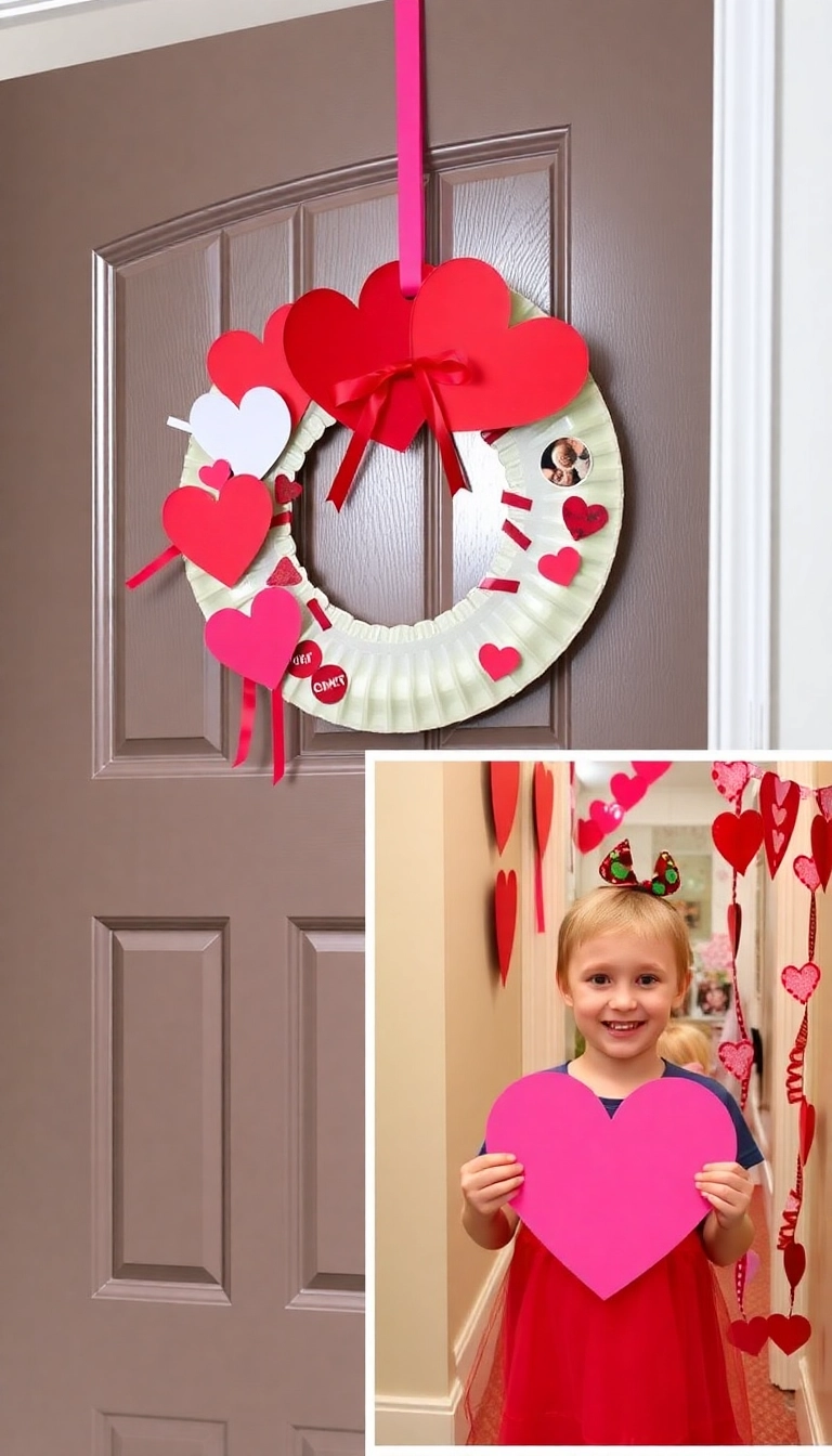 15 Fun Valentine's Day Crafts for Kids That'll Keep Them Busy and Smiling! (Don't Miss #5!) - 5. Heart Wreaths