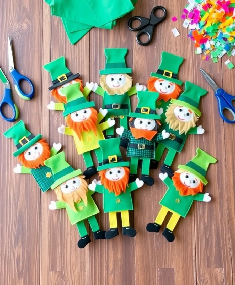 18 Fun St. Patrick's Day Crafts That Will Make You Feel Lucky! - 6. DIY Leprechaun Puppets