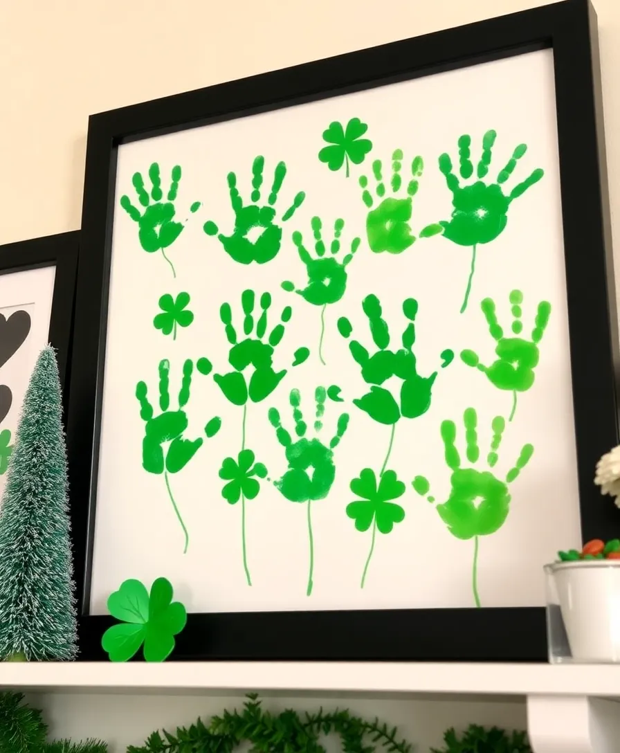 18 Fun St. Patrick's Day Crafts That Will Make You Feel Lucky! - 7. Shamrock Handprint Art