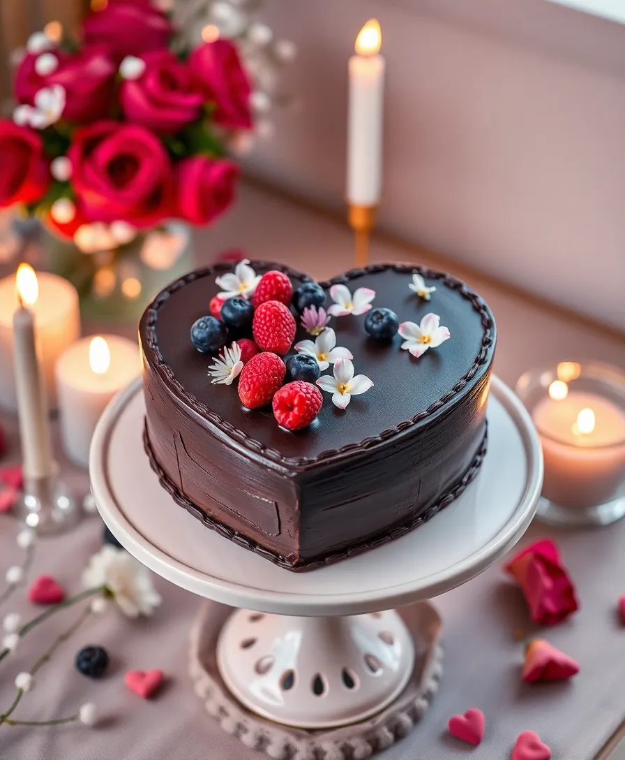 18 Mouth-Watering Valentine's Day Recipes That’ll Impress Your Sweetheart (Even #7 Is Simple!) - 15. Heart-Shaped Chocolate Cake