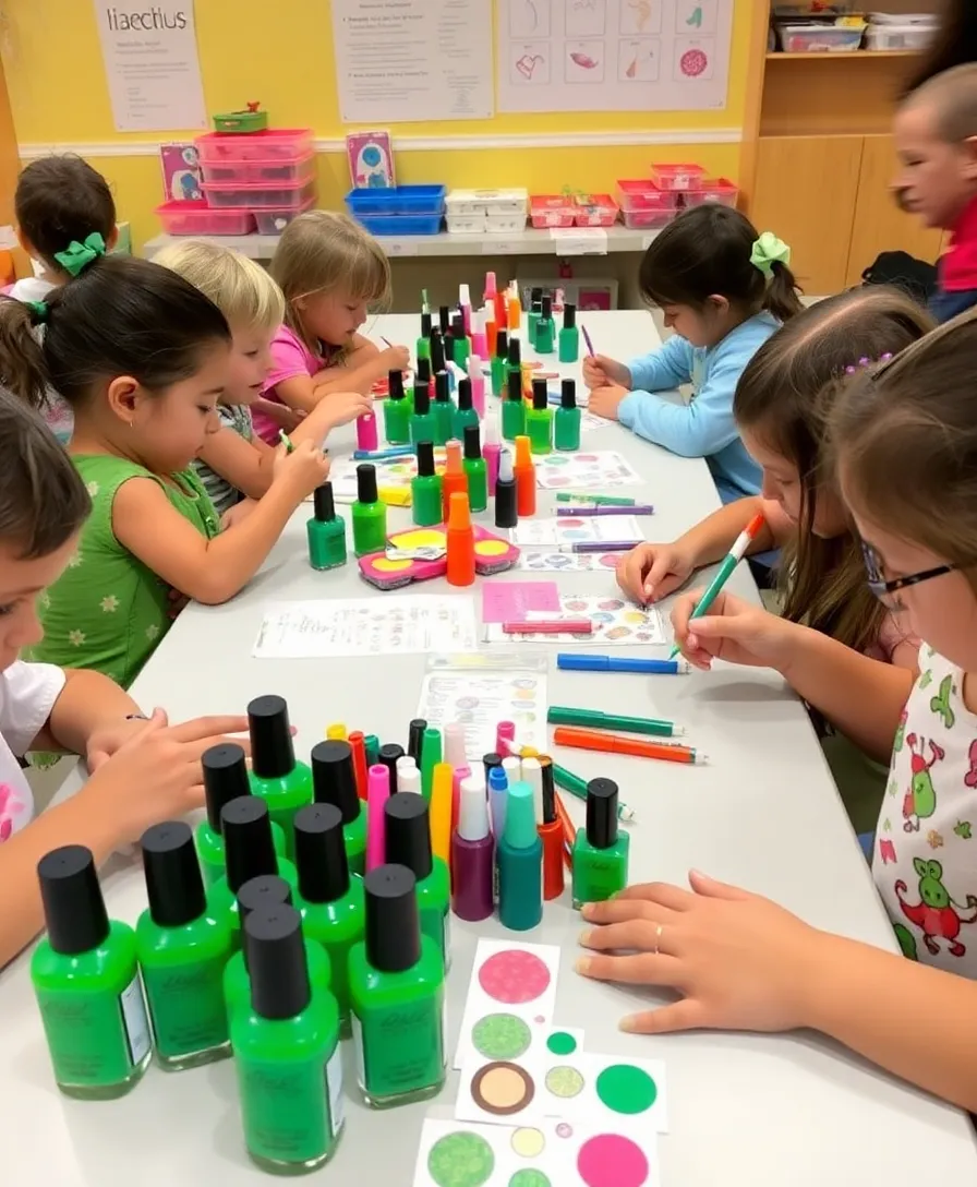 19 St. Patrick's Day Party Ideas for Kids That Will Make Your Celebration Unforgettable! - 12. Green Nail Art Station