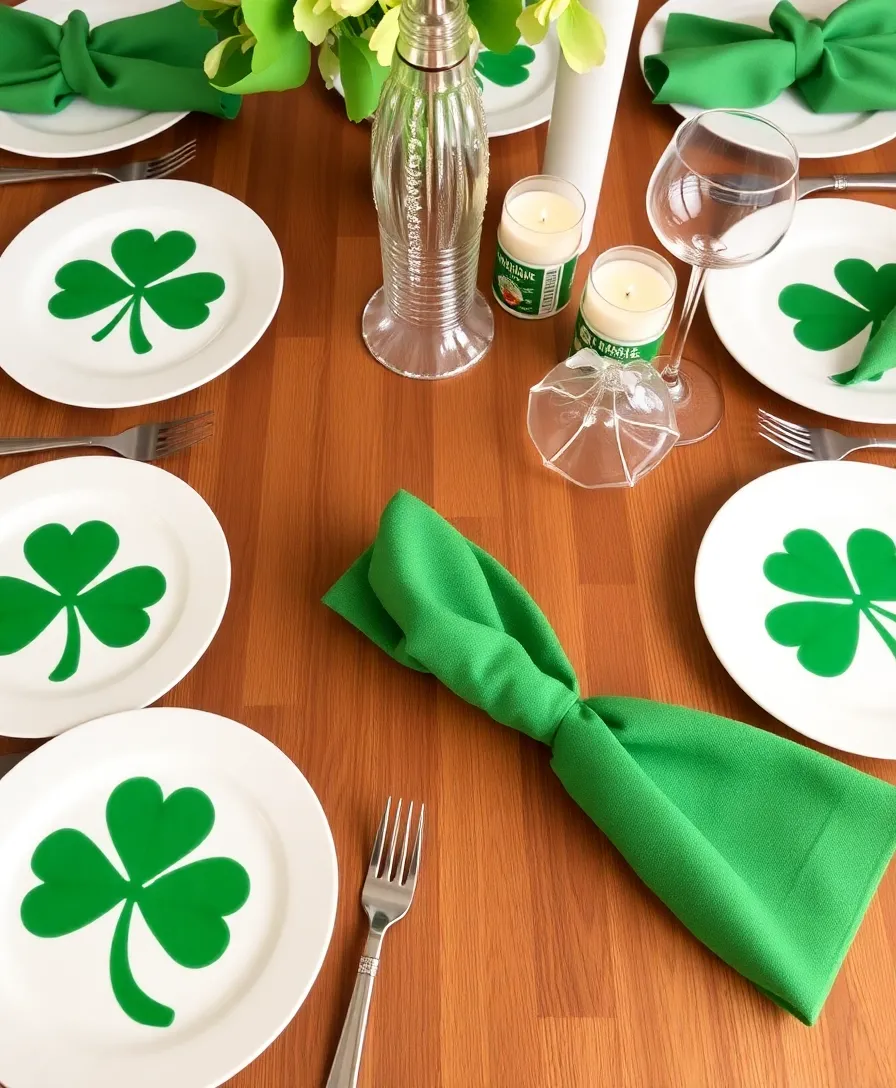 21 DIY St. Patrick's Day Decor Ideas That Will Transform Your Home Into a Lucky Haven! - 12. DIY St. Patrick's Day Tableware