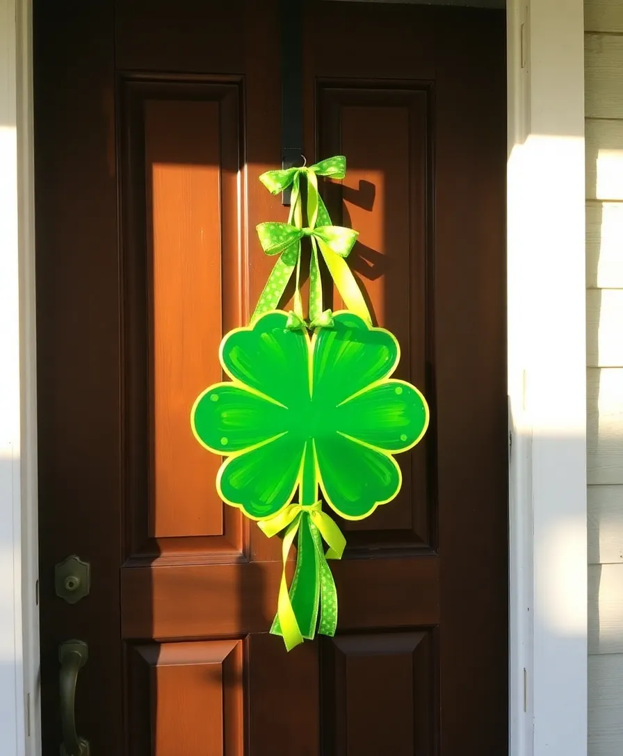 21 DIY St. Patrick's Day Decor Ideas That Will Transform Your Home Into a Lucky Haven! - 18. St. Patrick's Day Door Hanger