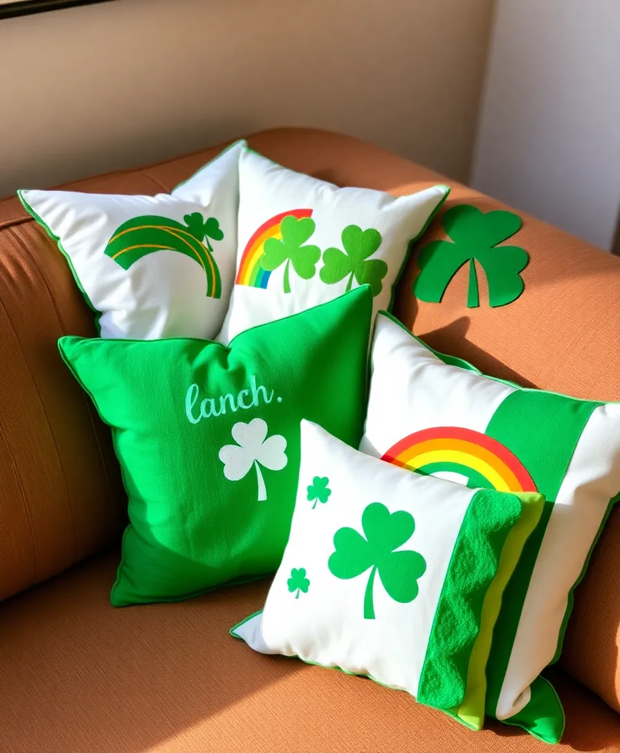 21 DIY St. Patrick's Day Decor Ideas That Will Transform Your Home Into a Lucky Haven! - 5. DIY St. Patrick's Day Pillows