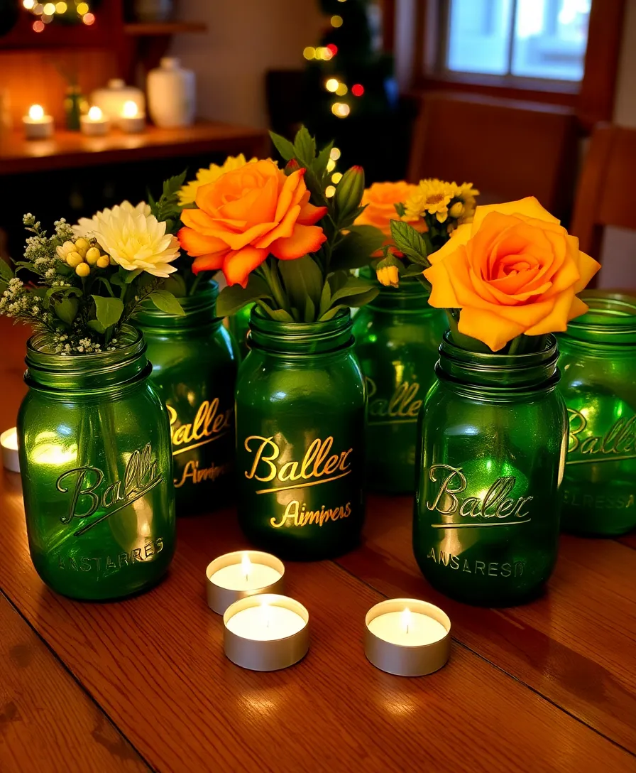 21 DIY St. Patrick's Day Decor Ideas That Will Transform Your Home Into a Lucky Haven! - 6. Painted Mason Jars