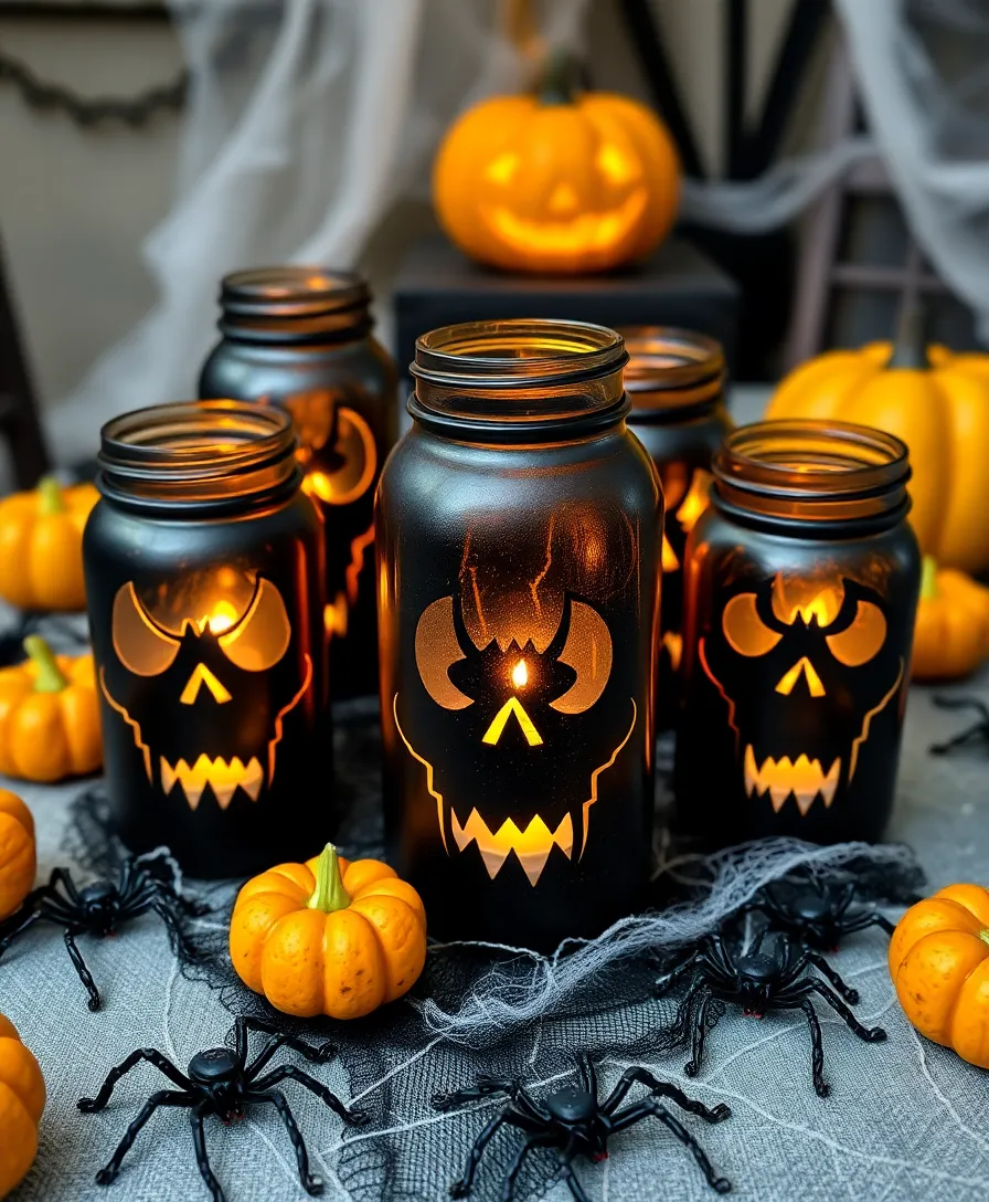 30 Stunning Dollar Tree DIY Seasonal Decor Ideas You Can Make for Pennies! - 8. Spooky Halloween Lanterns