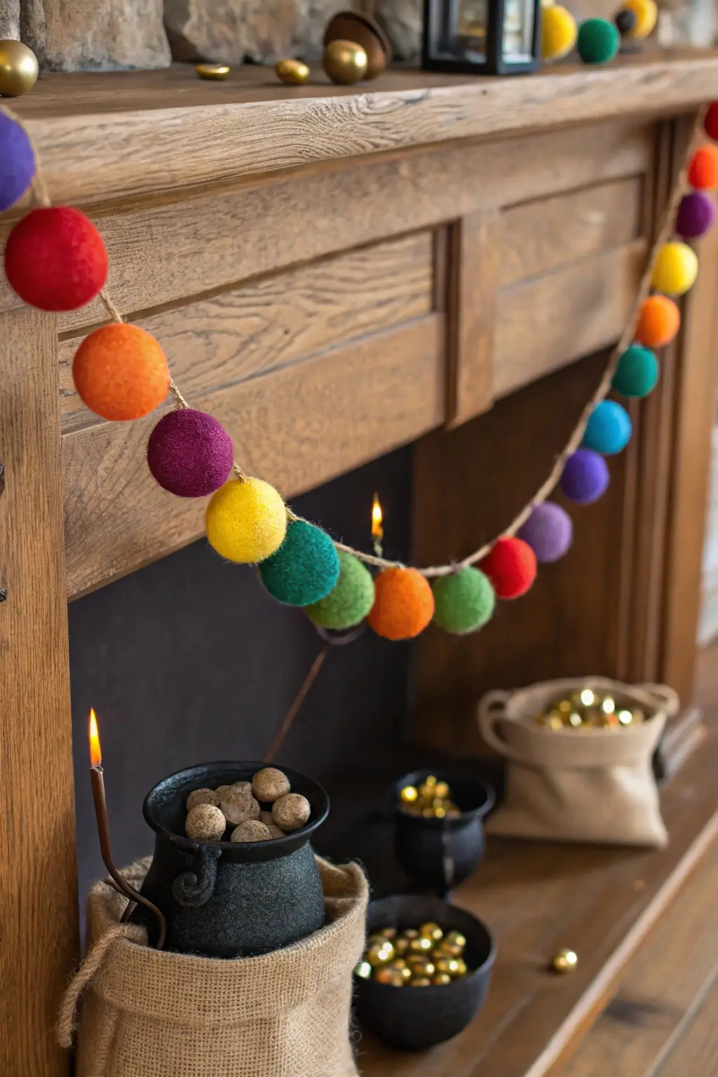 Cheerful Rainbow Sphere Garland