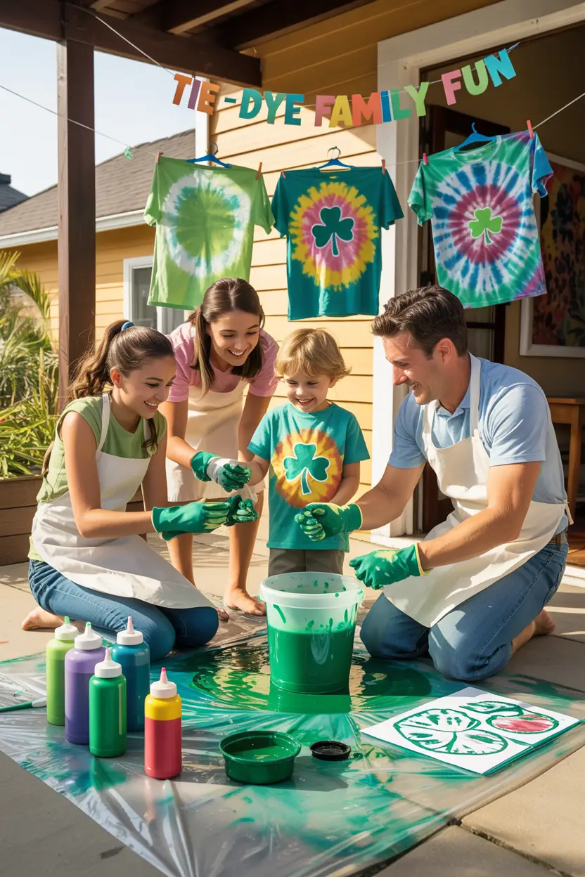 Creating Tie-Dye St. Patrick's Day Shirts