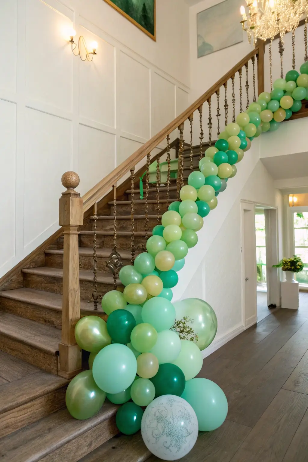 Emerald Cascade Balloon Garland