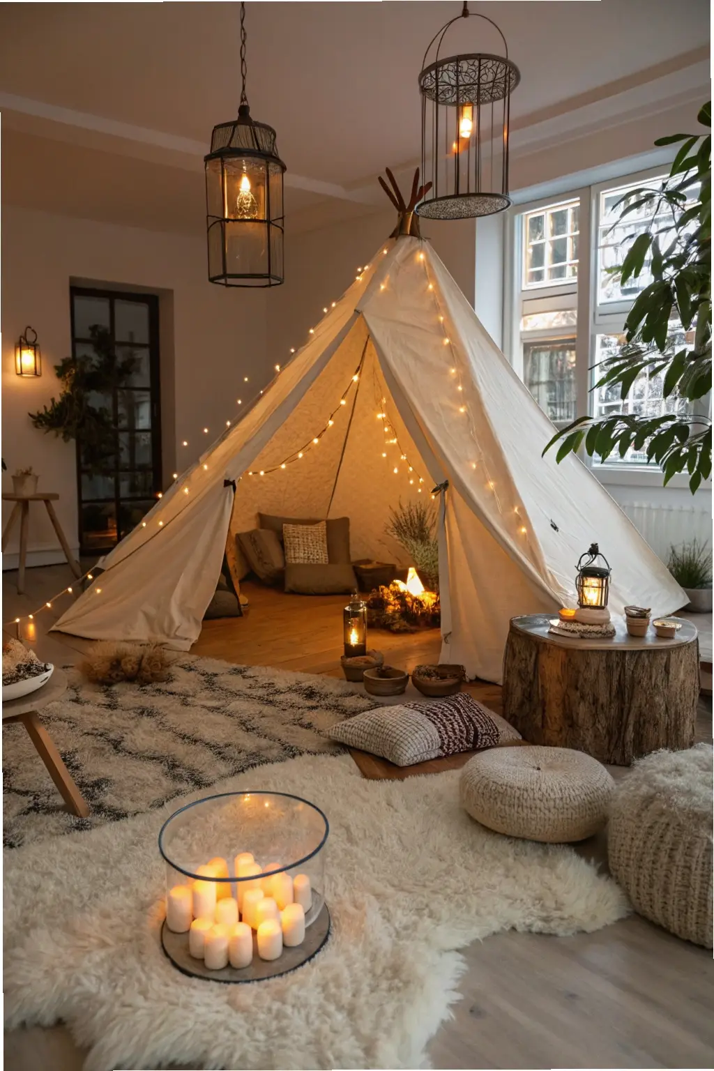 Enchanting Indoor Glamping Retreat