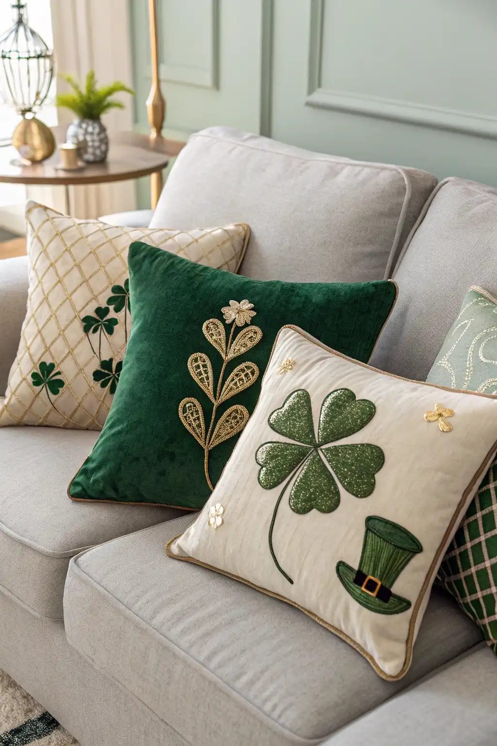 Festive Embroidered Throw Pillows